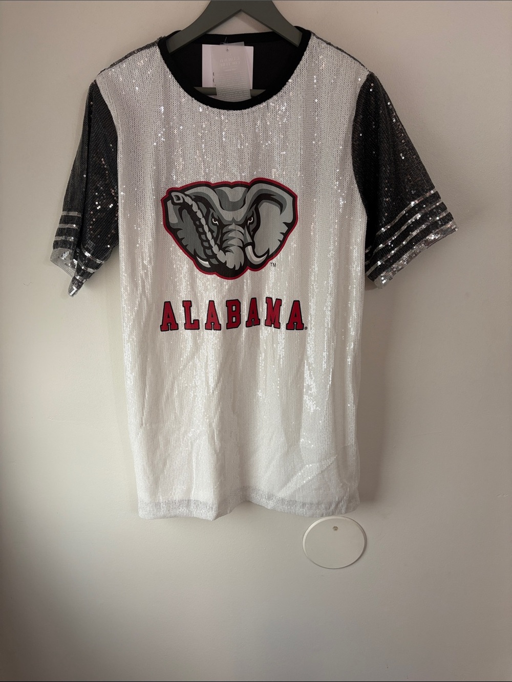 NWT  Gameday Couture Alabama Crimson Tide Chic Full Sequin Jersey Dress SMALL